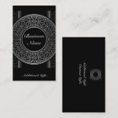 Chic Silver Medallion Visitekaartje 2 (Voorkant / Achterkant)