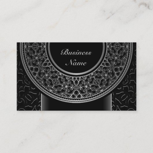 Chic Silver Medallion Visitekaartje 3 (Voorkant)