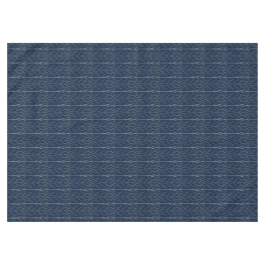 Chic Silver Navy Blue Elegant Deco Luxury Classy Tafelkleed (Voorkant (Horizontaal))