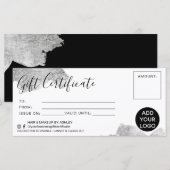 Chic Silver-penseelstreek folie gift certificaat l (Voorkant / Achterkant)