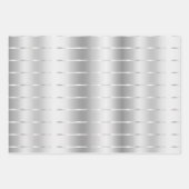 Chic Silver Ribbon Bow Vrijgezellenfeest Inpakpapier Vel (Voorkant 3)