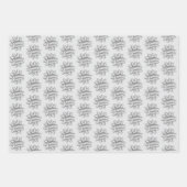 Chic Silver Ribbon Bow Vrijgezellenfeest Inpakpapier Vel (Voorkant 2)