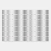 Chic Silver Ribbon Bow Vrijgezellenfeest Inpakpapier Vel (Voorkant)