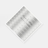 Chic Silver Ribbon bruiloft Vrijgezellenfeest Servet (Hoek)