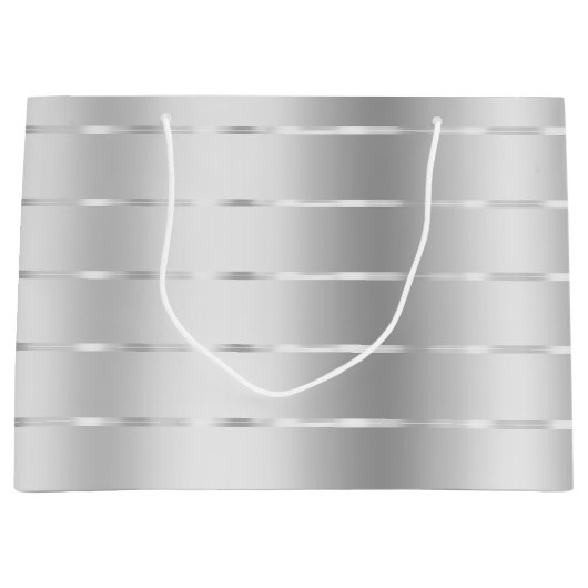 Chic Silver Ribbon Vrijgezellenfeest Groot Cadeauzakje (Voorkant)