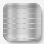 Chic Silver Ribbon Vrijgezellenfeest Papieren Bordje (Voorkant)