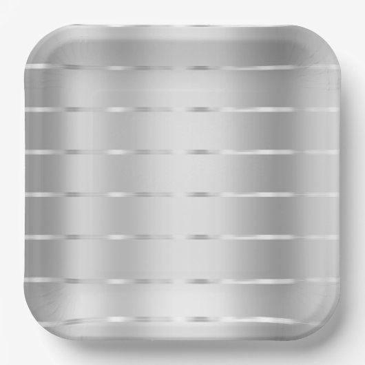 Chic Silver Ribbon Vrijgezellenfeest Papieren Bordje (Voorkant)