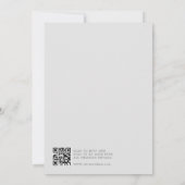 Chic Silver Script Huwelijksuitnodiging Kaart (Achterkant)