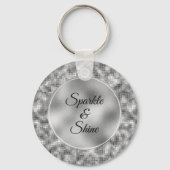 Chic Silver Sparkle Sleutelhanger (Voorkant)