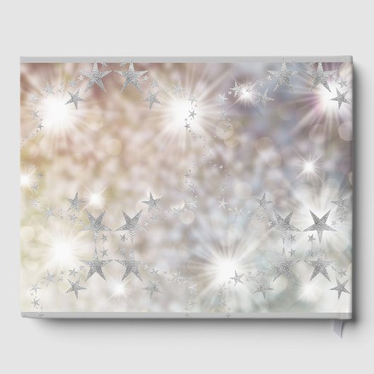 Chic Silver Stars Quinceanera Gastenboek (Achterkant)
