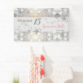 Chic Silver Stars Quinceanera Spandoek (Insitu)