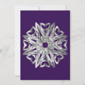 Chic Silver Stars Uitnodiging voor nieuwe jaren (Achterkant)