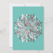 Chic Silver Stars Uitnodiging voor nieuwe jaren (Achterkant)