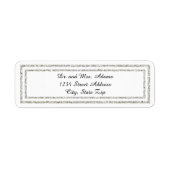 Chic Silver Trim - het Etiket van het Adres van de (Voorkant)