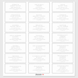 Chic Silver Typography Weddenschap Address Label