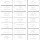 Chic Silver Typography Weddenschap Address Label (Voorkant)