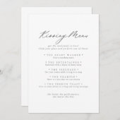 Chic Silver Weddenemenmenu Spaarkaart (Voorkant / Achterkant)