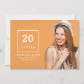 Chic Simity 2015 Photo Afstuderen Invitation Kaart (Voorkant)