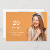 Chic Simity 2015 Photo Afstuderen Invitation Kaart (Voorkant / Achterkant)