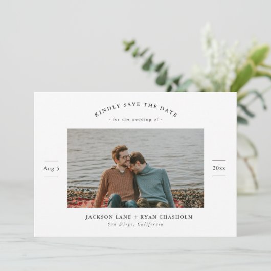 Chic & Simpel Bewaar de Datum Save The Date (Staand voorkant)