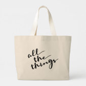 Chic Simple Alle dingen Modern Script Grote Tote Bag (Achterkant)