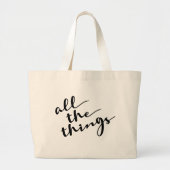 Chic Simple Alle dingen Modern Script Grote Tote Bag (Voorkant)