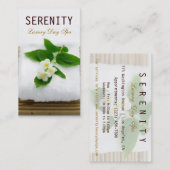 Chic Simple and Clean Spa Card Visitekaartje (Voorkant / Achterkant)