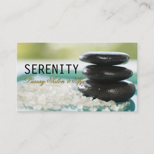 Chic Simple and Clean Spa Card Visitekaartje (Voorkant)
