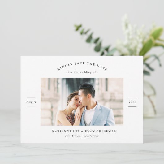 Chic & Simple Bewaar de Datum Save The Date (Staand voorkant)