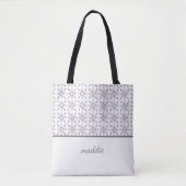 Chic Simple Floral Monogramed Tote Bag (Voorkant)