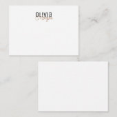 Chic Simple Font Duo Notitiekaartje (Voorkant / Achterkant)