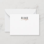 Chic Simple Font Duo Notitiekaartje (Voorkant)