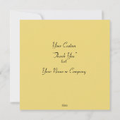 Chic Simple Gold Red- en zwarte tekst Bedankkaart (Achterkant)