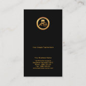 Chic Simple Gold Striped Triangle Taxi Visitekaartje (Achterkant)