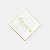 Chic Simple Gold Typografie elk jaar Jubileum Servet (Hoek)