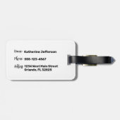 Chic Simple Initieel Monogram Bagagelabel (Achterkant horizontaal)