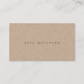 Chic Simple Kraft Paper Visitekaartje (Voorkant)