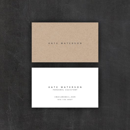 Chic Simple Kraft Paper Visitekaartje