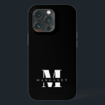 Chic Simple Minimalist Bold Letter Monogram Naam Case-Mate iPhone Case<br><div class="desc">Chic Simple Minimalist Bold Letter Monogram Naam iPhone 13 Pro Hoesje</div>