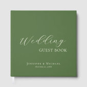 Chic Simple Minimalist Modern Plain Wedding Gastenboek (Voorkant)