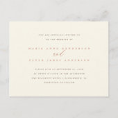 Chic Simple Minimalist Typography Fall Wedding Uitnodiging Briefkaart (Voorkant)