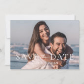 Chic + Simple Modern Save the Date Photo Card (Voorkant)