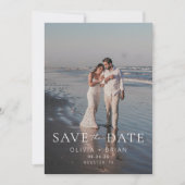 Chic + Simple Modern Save the Date Photo Card (Voorkant)