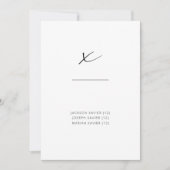 Chic + Simple Modern Schrift Alfabetische Zitplaat (Voorkant)