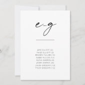 Chic Simple Modern Schrift Alfabetische Zitplaatsi (Voorkant)
