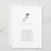 Chic + Simple Modern Script Alfabetical Seating G (Voorkant)