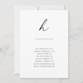 Chic + Simple Modern Script Alfabetical Seating H (Voorkant)