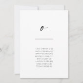 Chic + Simple Modern Script Alfabetical Seating O (Voorkant)