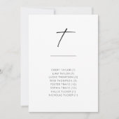 Chic + Simple Modern Script Alfabetical Seating T (Voorkant)