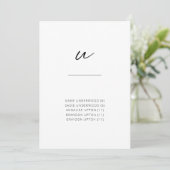 Chic + Simple Modern Script Alfabetical Seating U (Staand voorkant)